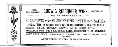   Ludwig Reisinger, Wien (Historische Anzeige)  
