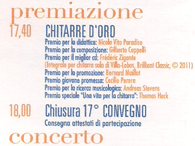  chitarra d’oro (Goldene Gitarre)  